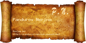 Pandurov Nerina névjegykártya